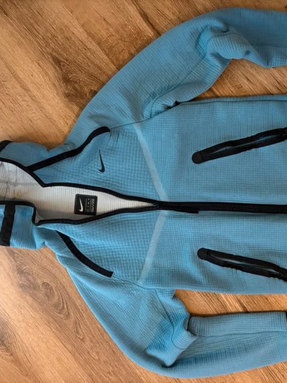 Nike Tech Pack Full-Zip Hoodie — Light Blue, Size S